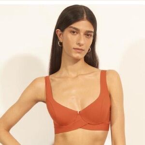 NWOT ribbed underwire bikini top from Else.